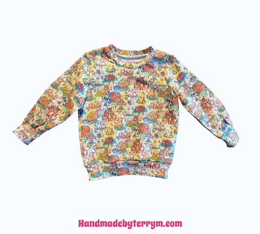 (1689) Farm Animal Jumper - Size 1