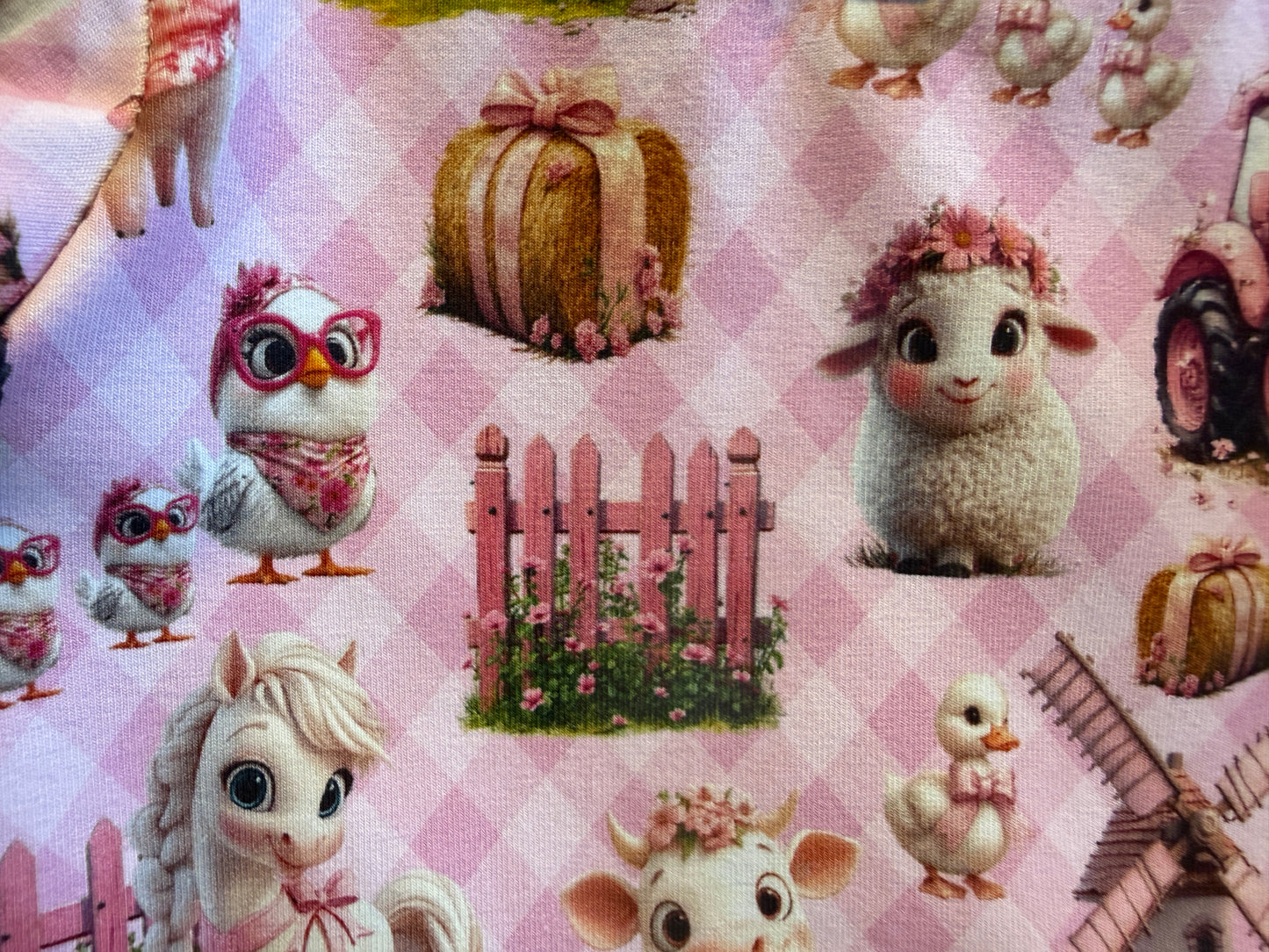 (1677) Pink Farm Dress - Size 2