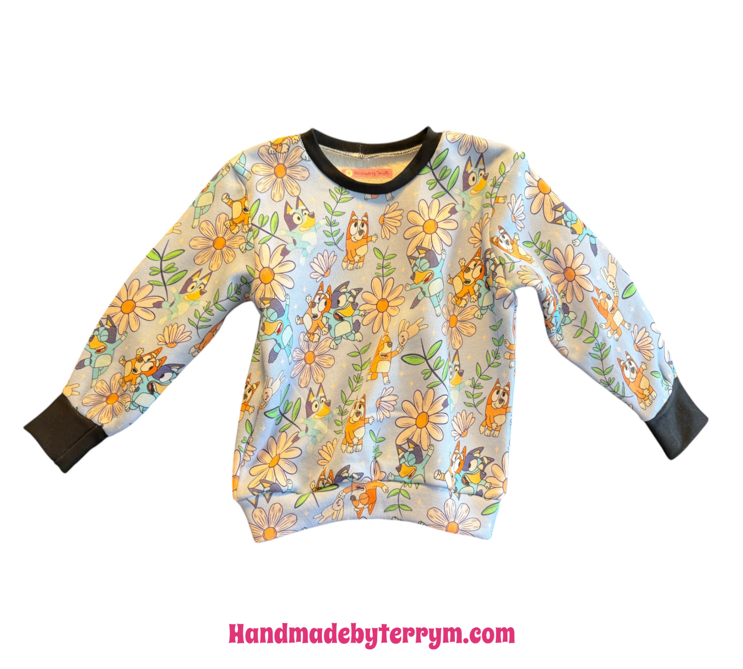 (1702) Blue Dog & Friends Jumper - Size 4