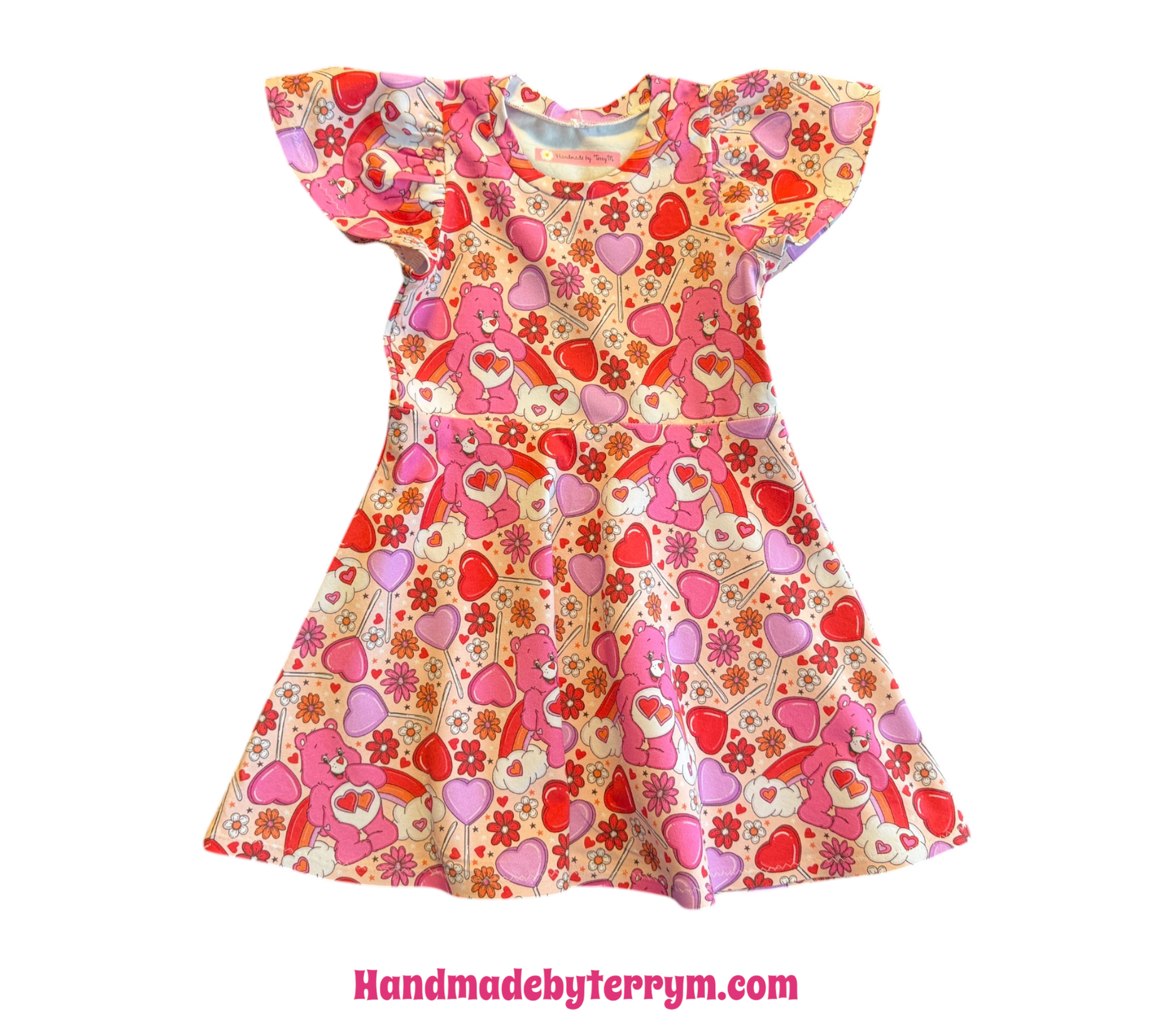 Pink bear dress size 3