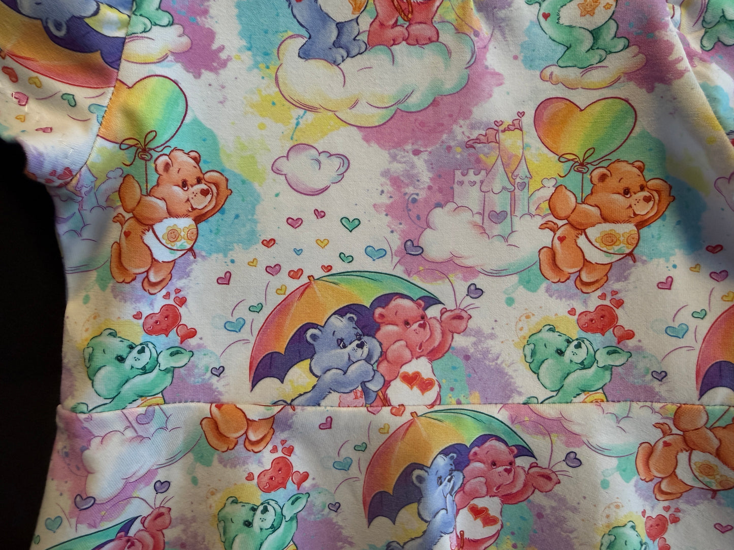 “Colourful bear baby dress size 2”
“Handmade multicolour bear toddler dress”
