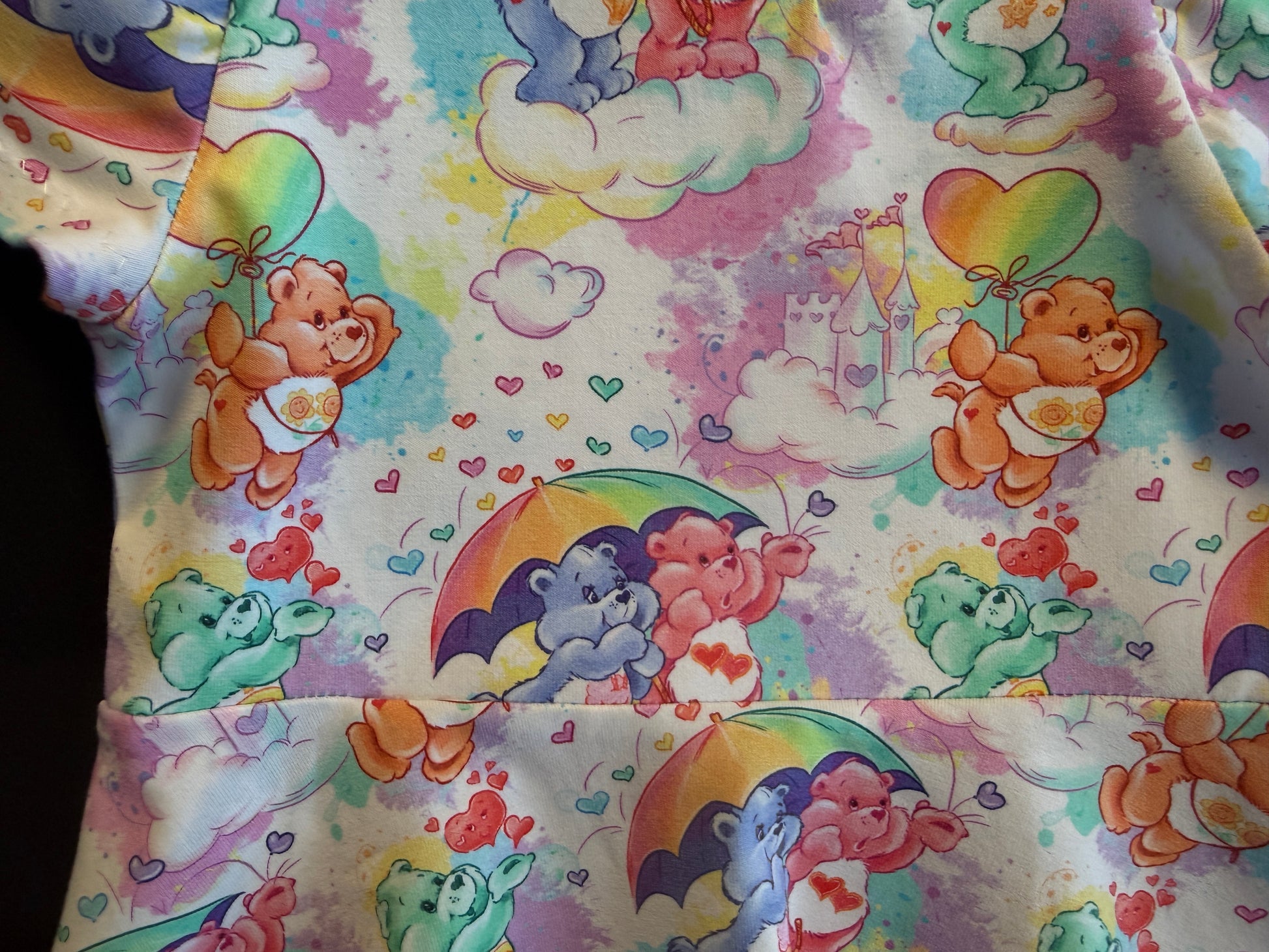 “Colourful bear baby dress size 2”
“Handmade multicolour bear toddler dress”
