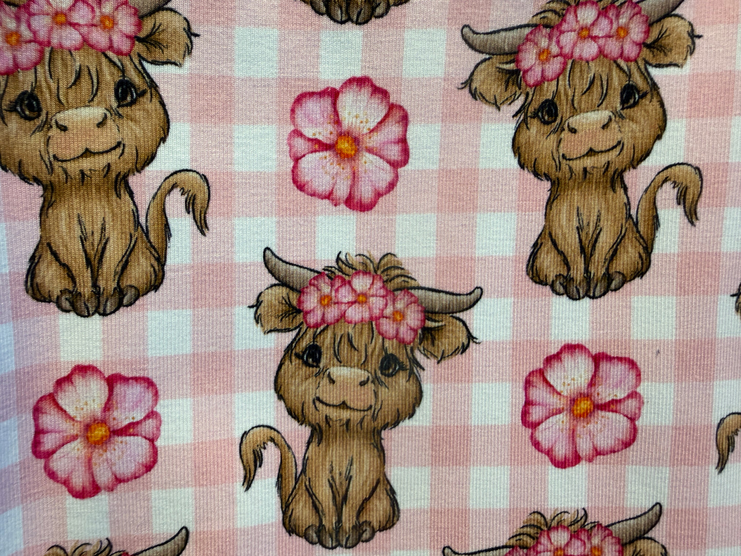 (1736) Pink Cow Dress - Size 4