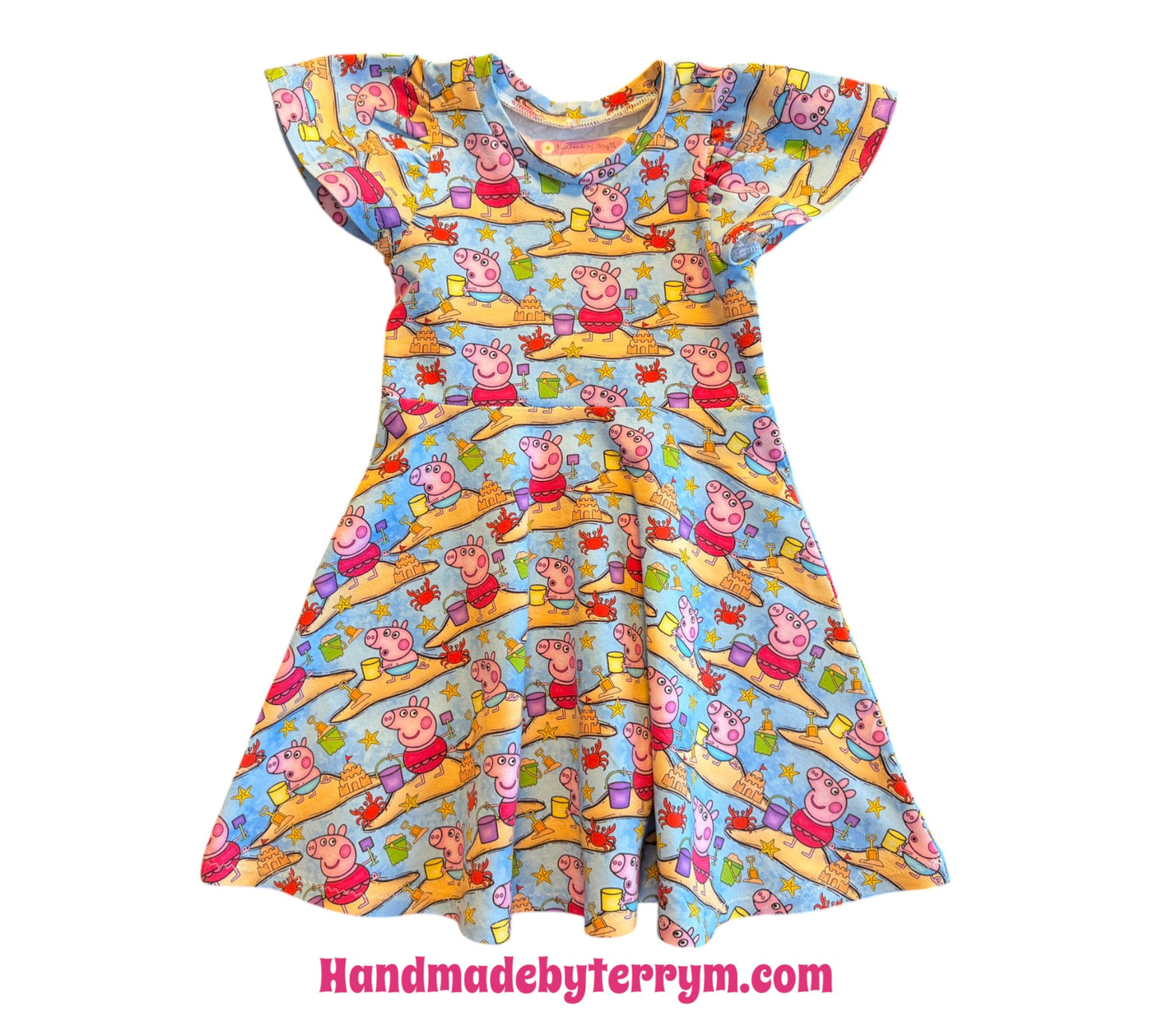 (1735) Cute Pig Dress - Size 4