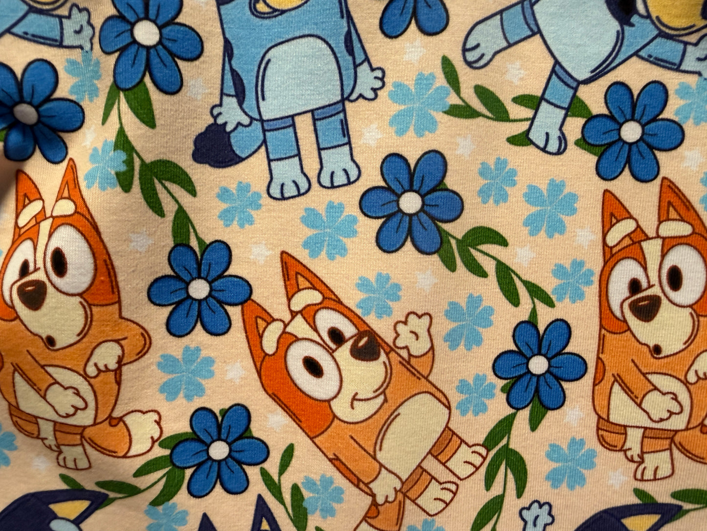 (1752) Blue Dog Dress - Size 7