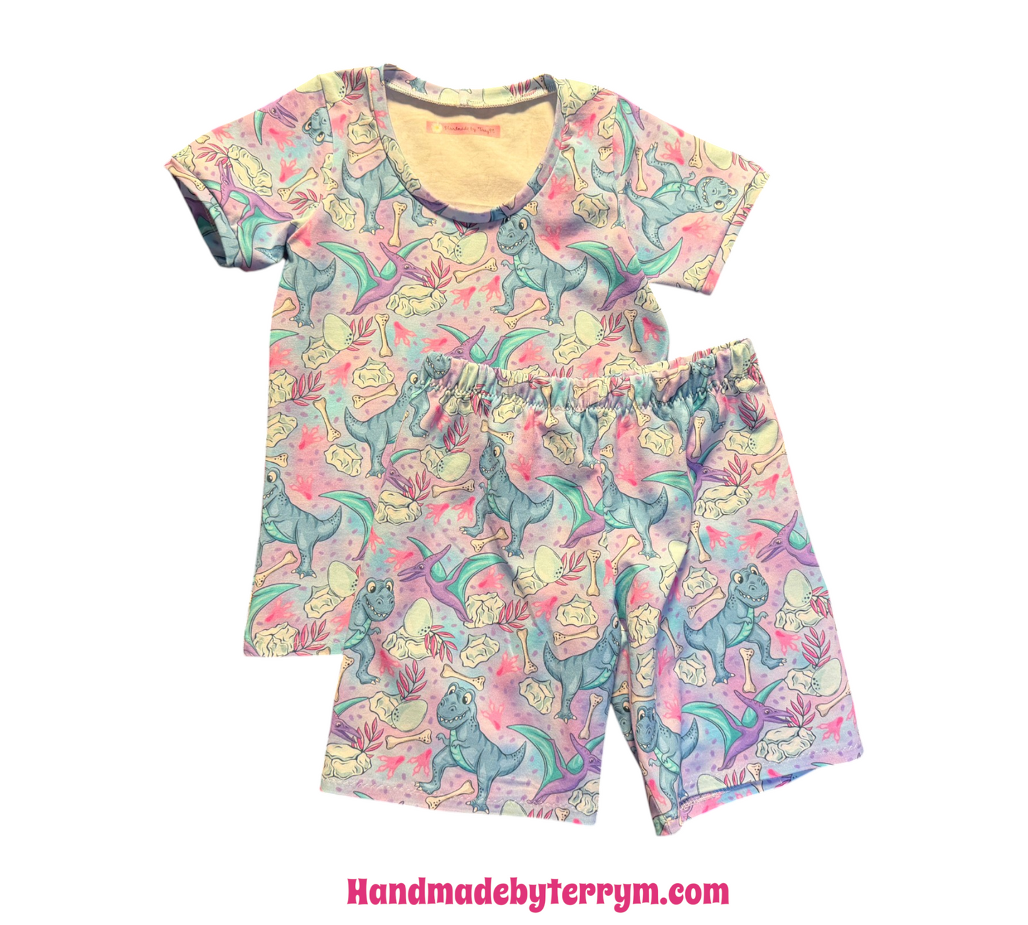 (1763) Dinosaur T-Shirt & Shorts Set - Size 6