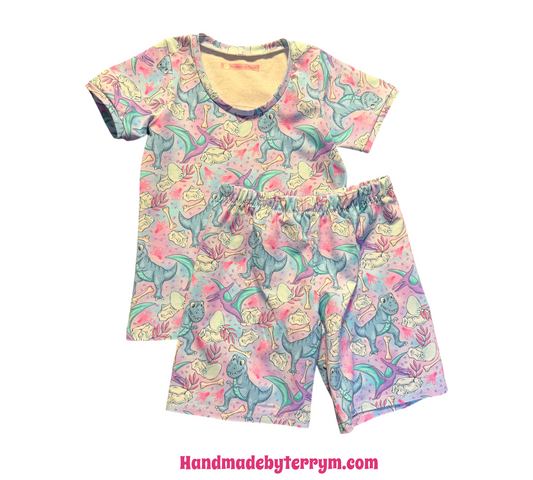 (1763) Dinosaur T-Shirt & Shorts Set - Size 6