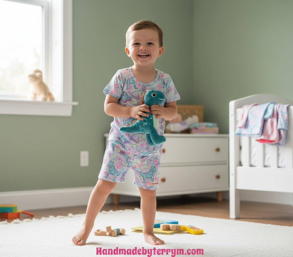 (1763) Dinosaur T-Shirt & Shorts Set - Size 6