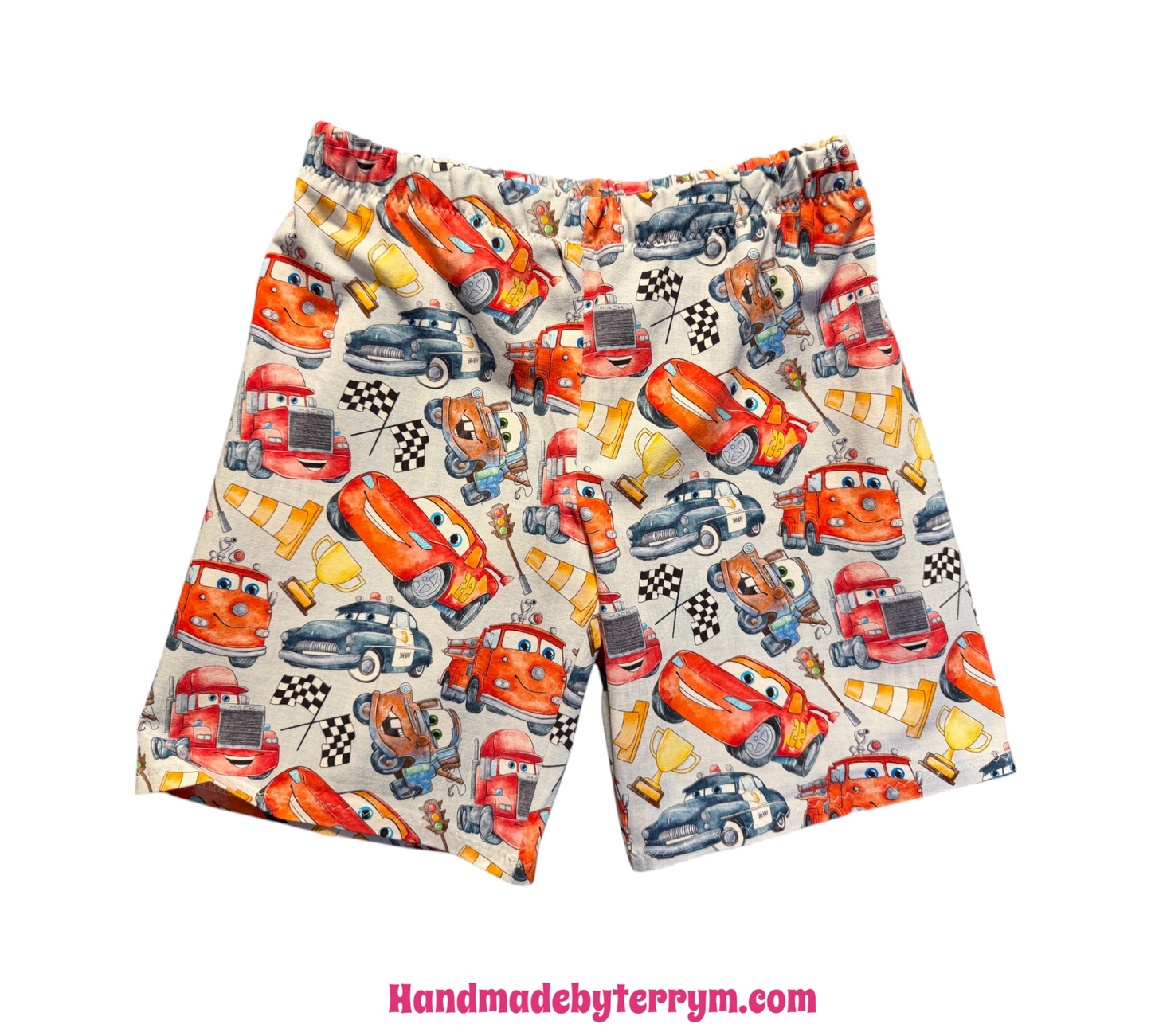 (1768) Colourful Cars T‑Shirt & Shorts Set Size 6