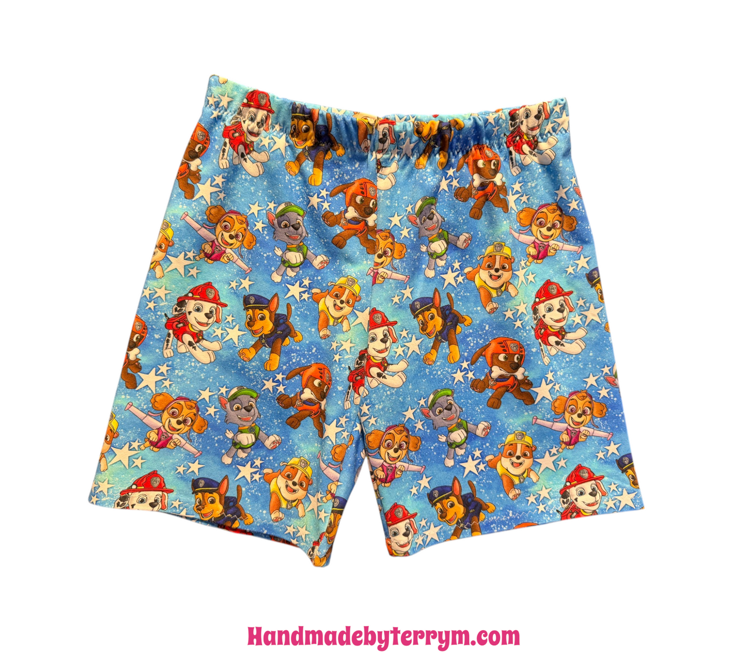 (1767) Puppies & Stars T‑Shirt & Shorts Set -Size 6