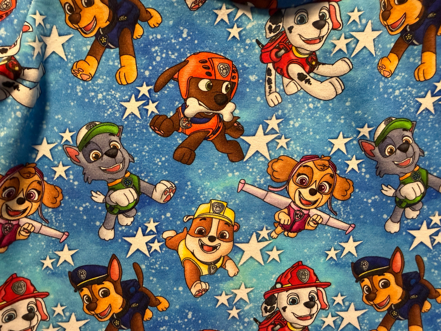 (1767) Puppies & Stars T‑Shirt & Shorts Set -Size 6