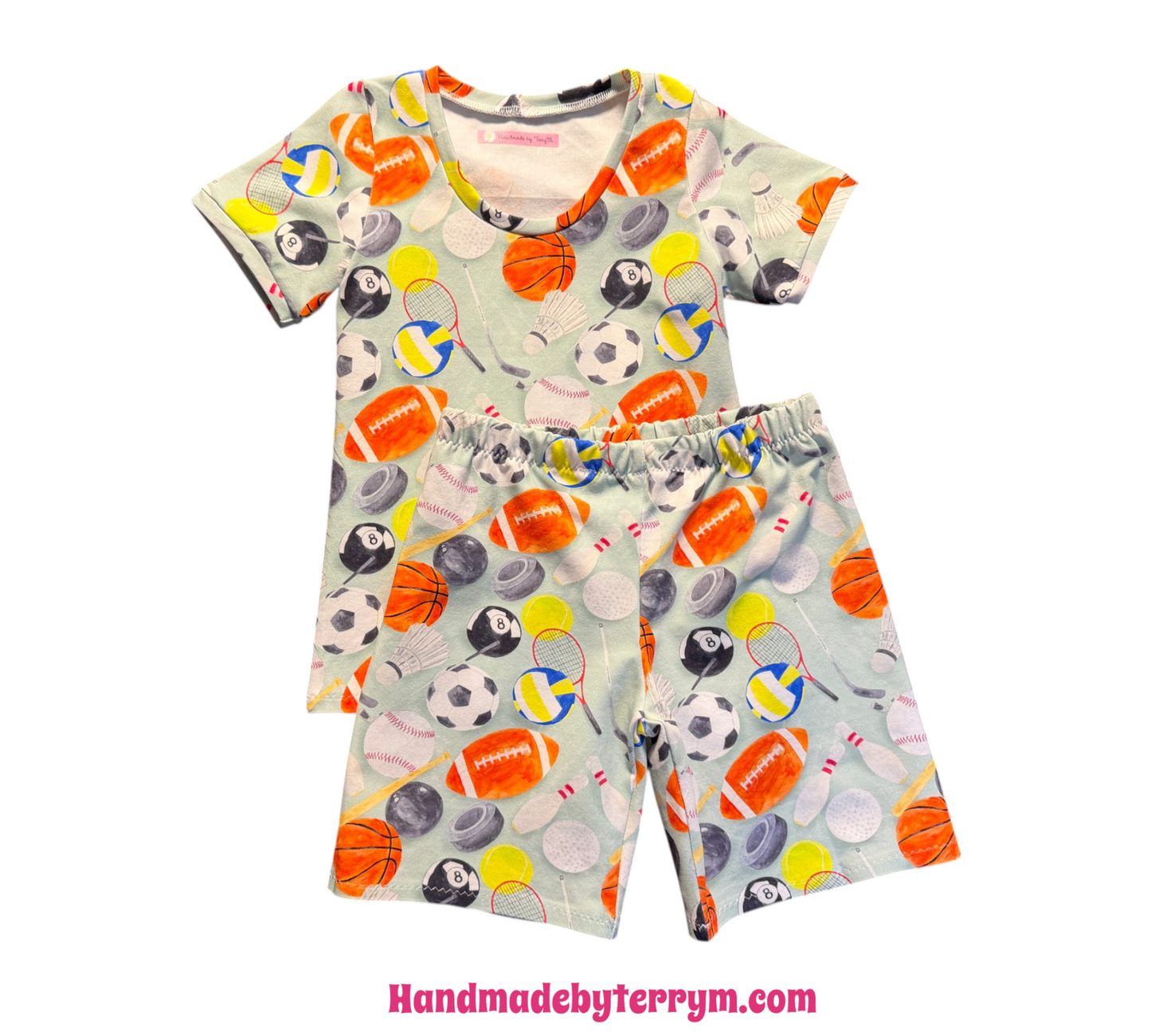 (1765) Ball Sports Tshirt & Shorts Set - Size 6