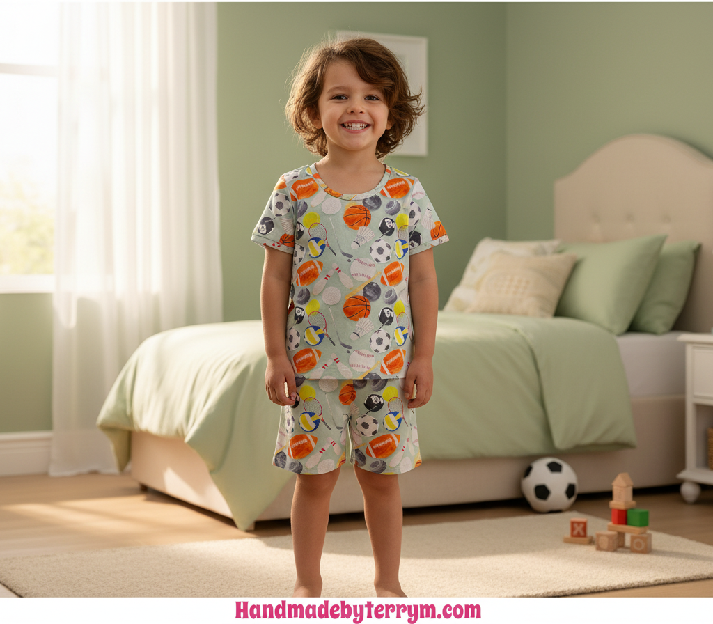 (1765) Ball Sports Tshirt & Shorts Set - Size 6
