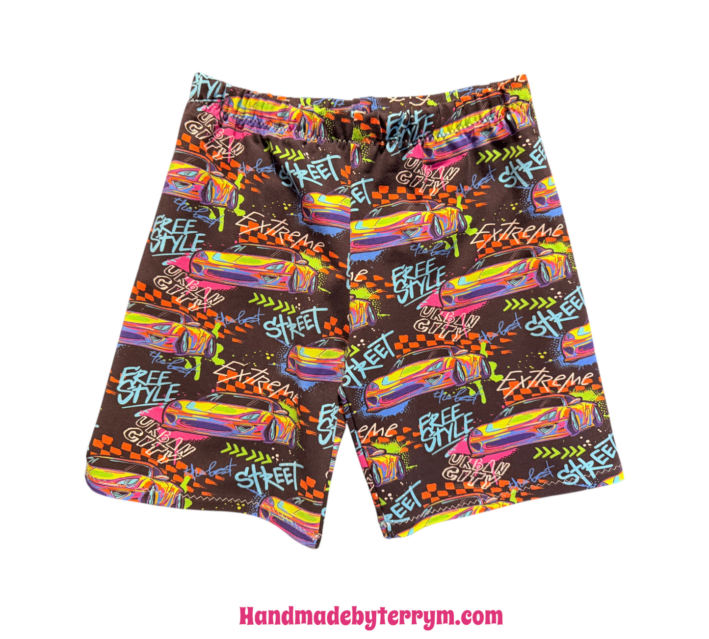 (1764) Urban Street Cars T‑Shirt & Shorts Set - Size 6