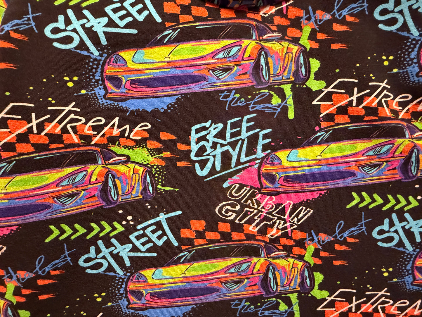 (1764) Urban Street Cars T‑Shirt & Shorts Set - Size 6