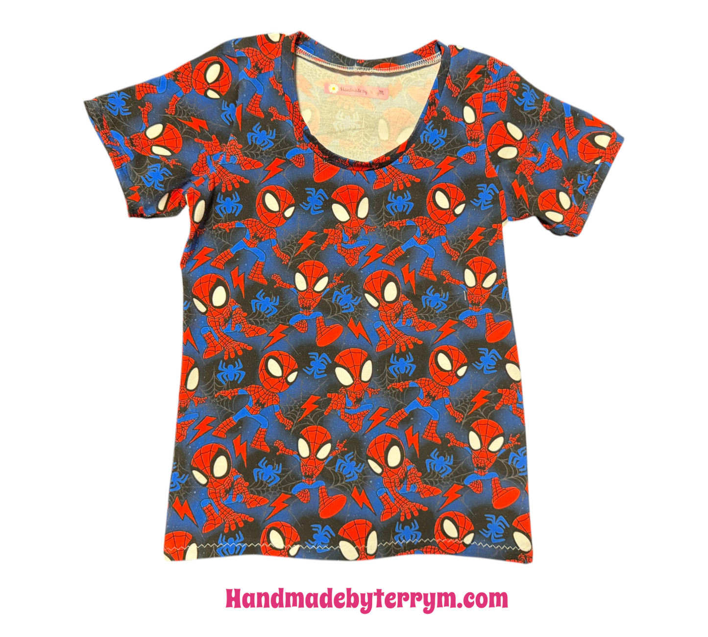 (1772) Spider Hero T‑Shirt & Shorts Set Size 6