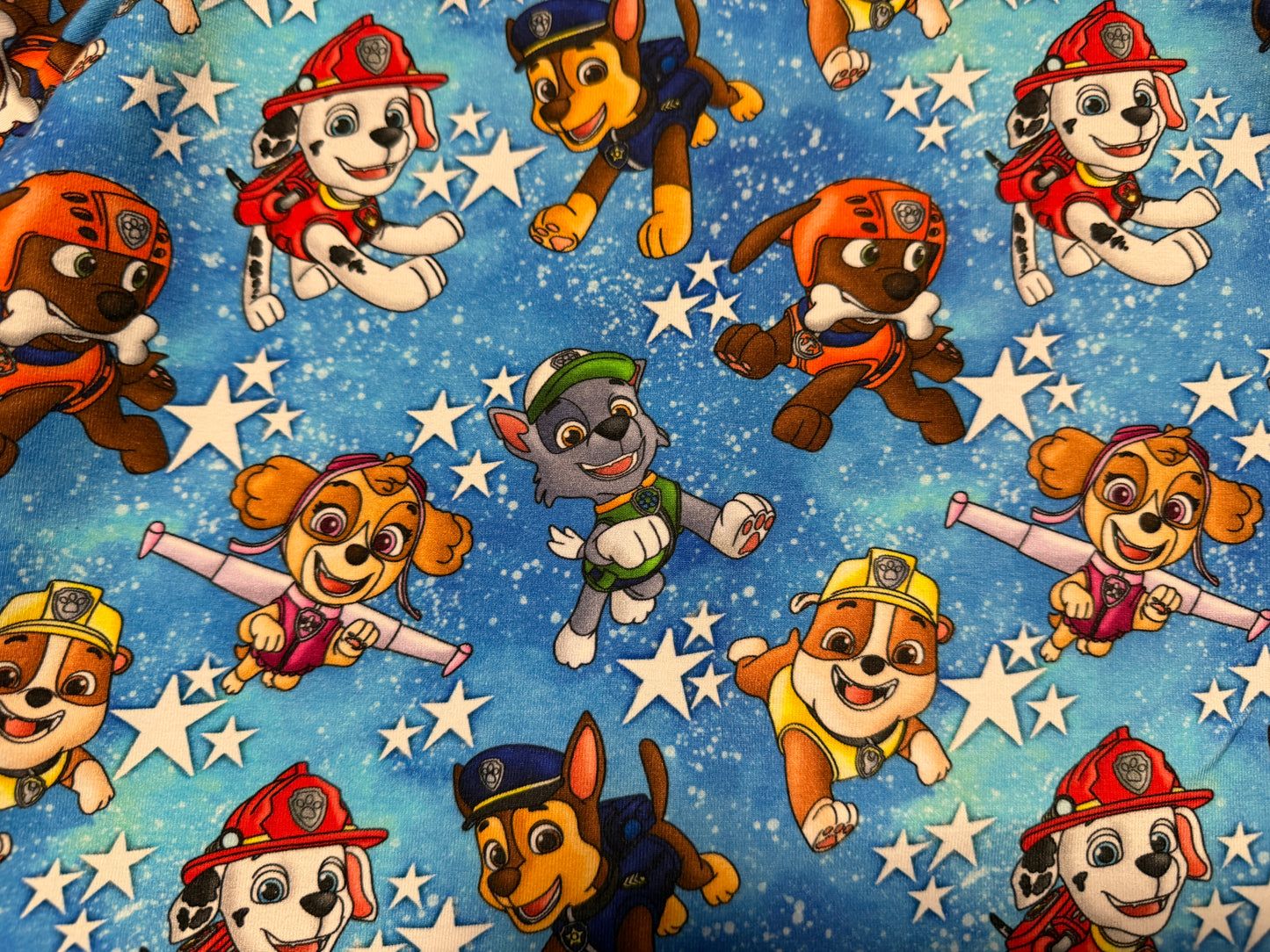 (1774) Puppies & Stars T‑Shirt & Shorts Set -Size 5