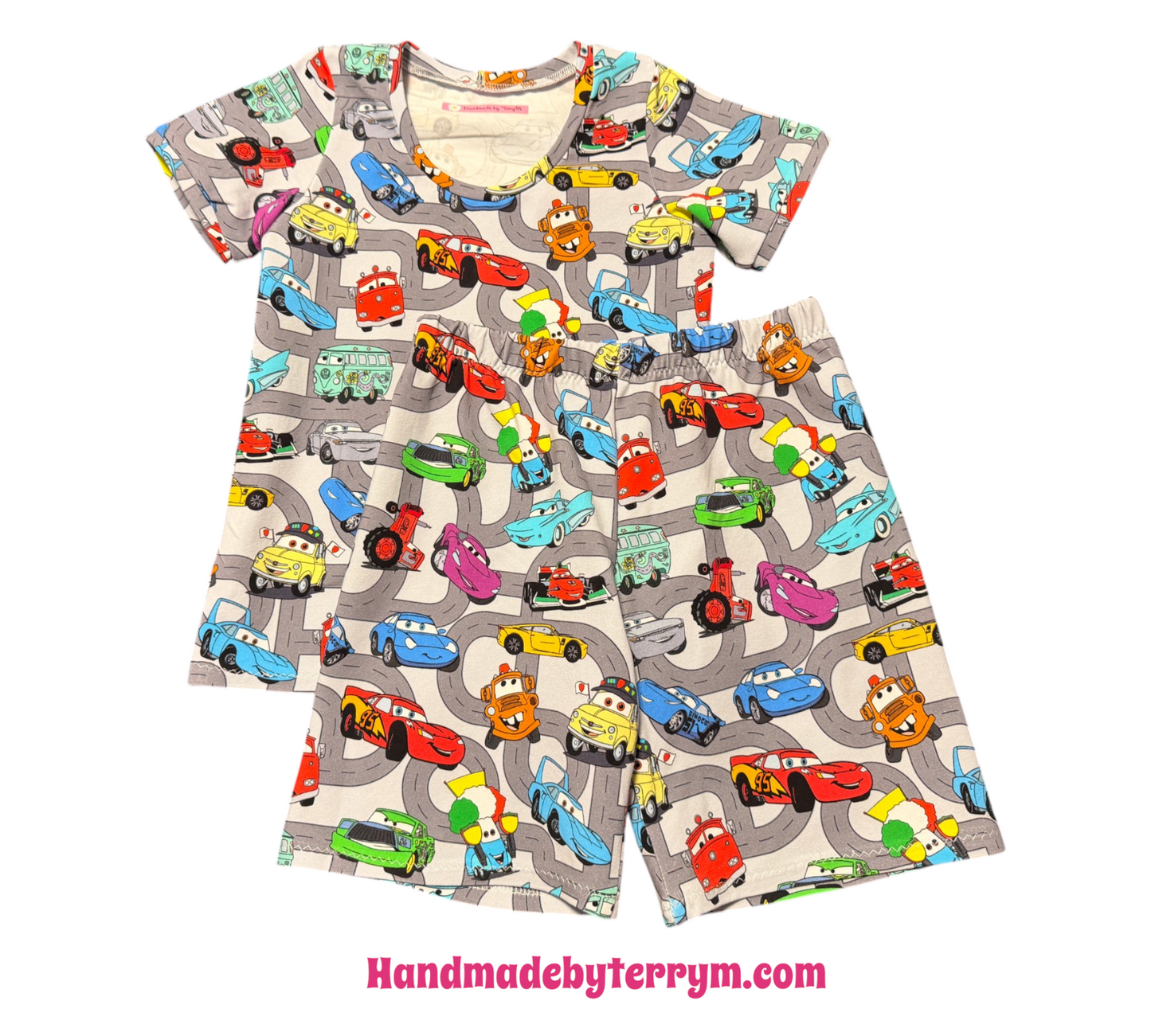 (1784) Speedy Racers T‑Shirt & Shorts Set – Size 5