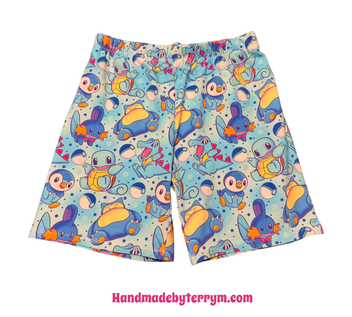 (1776) Blue Pocket Monster T‑Shirt & Shorts Set - Size 5