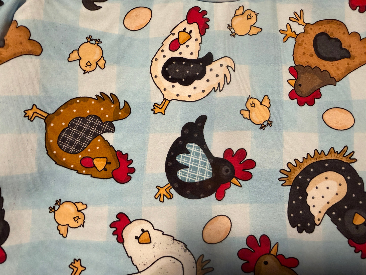 (1777) Lively Chicken T-Shirt & Shorts Set - Size 5