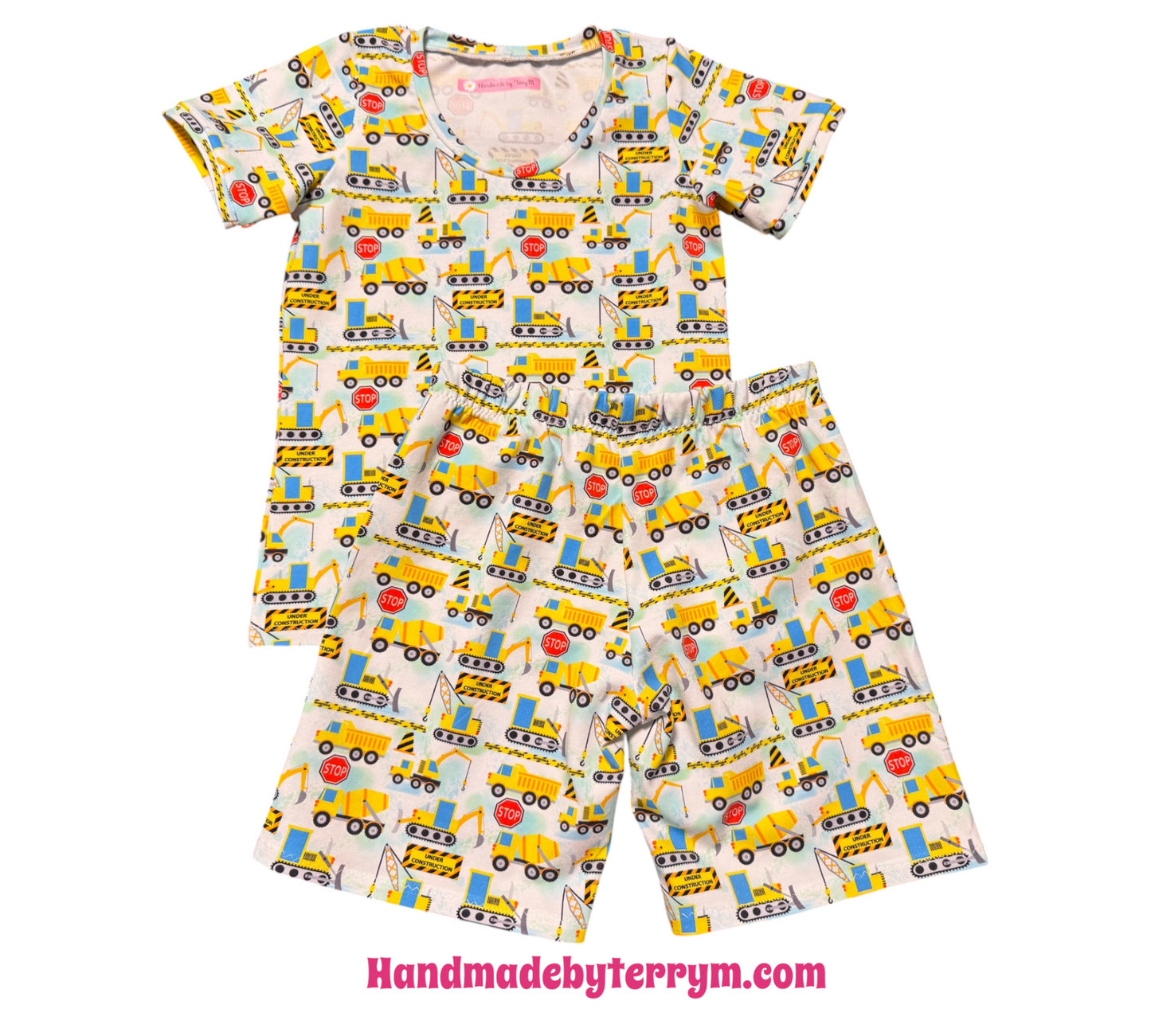 (1783) Construction T-Shirt & Shorts Set - Size 5