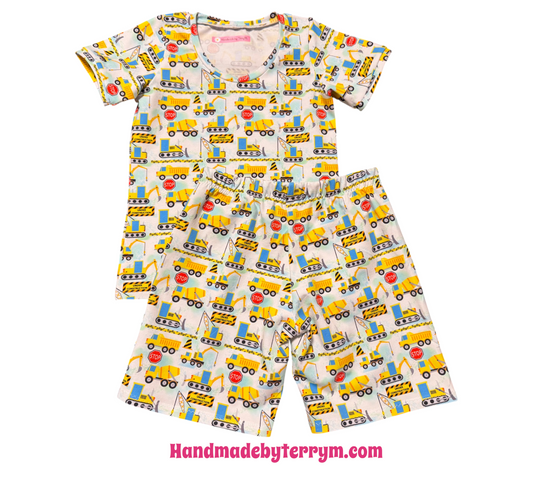 (1783) Construction T-Shirt & Shorts Set - Size 5