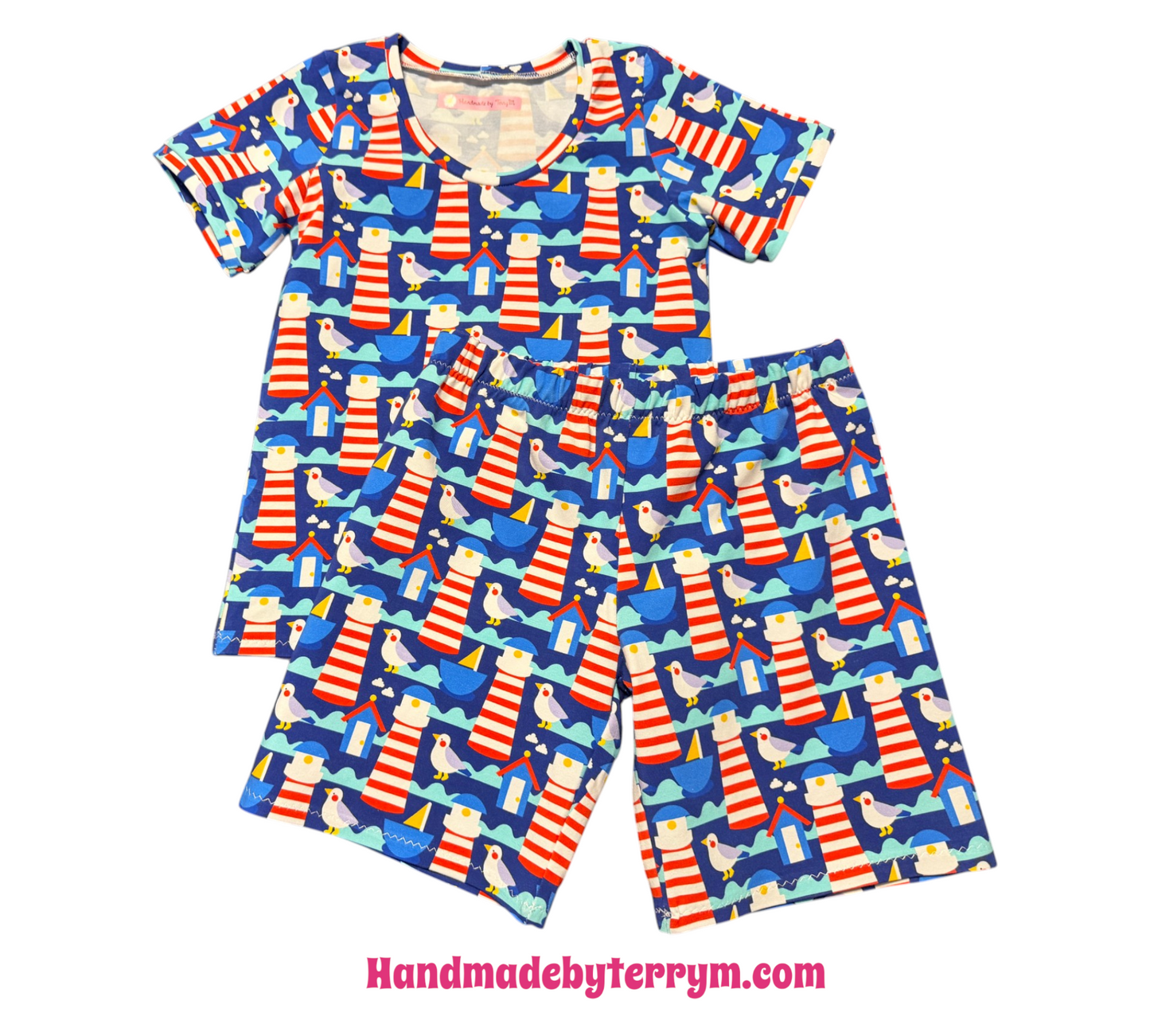 (1778) Seagull T-Shirt & Shorts Set - Size 5