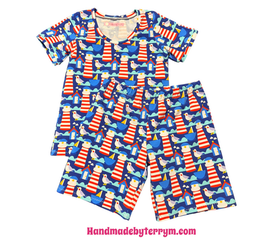 (1778) Seagull T-Shirt & Shorts Set - Size 5