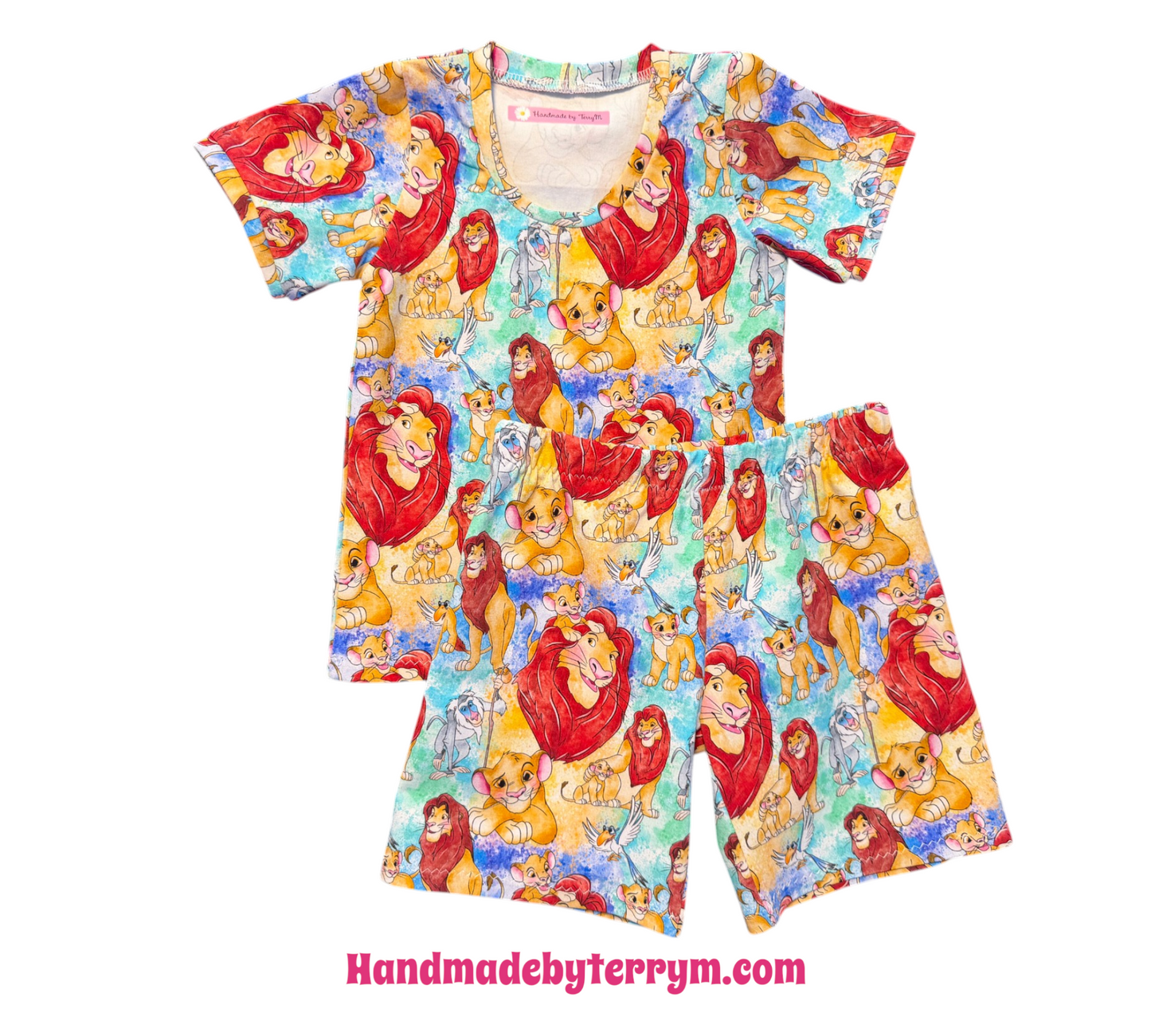 (1792) Savanna Friends T‑Shirt & Shorts Set – Size 2