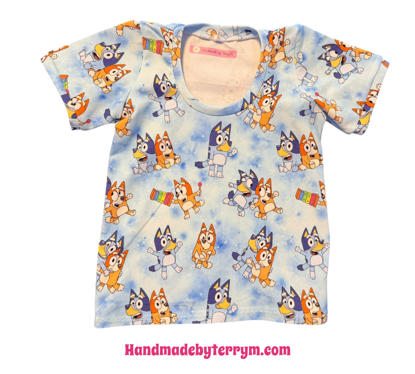 (1795) Blue Dog T-Shirt & Shorts Set - Size 2