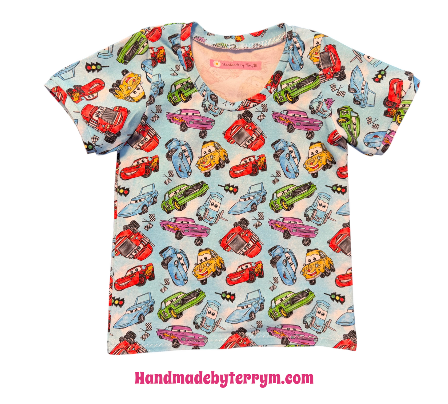 (1785) Speedy Racers T‑Shirt & Shorts Set - Size 2