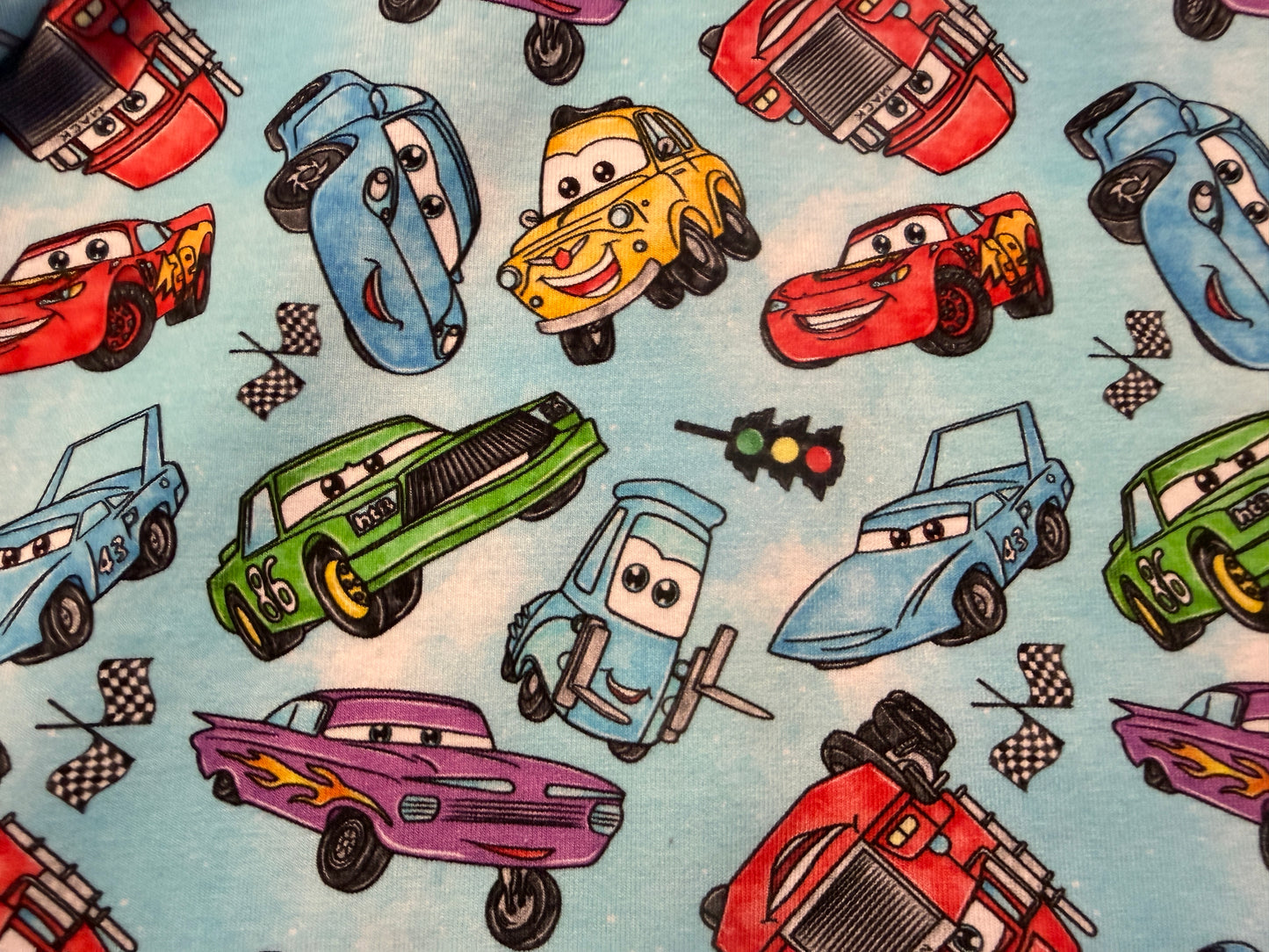 (1785) Speedy Racers T‑Shirt & Shorts Set - Size 2