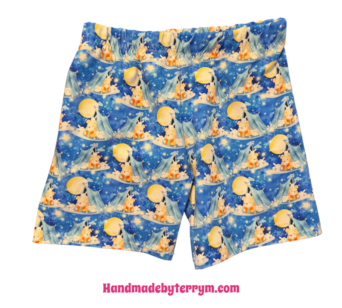 (1788) Teddy in a Tent T-Shirt & Shorts Set - Size 2