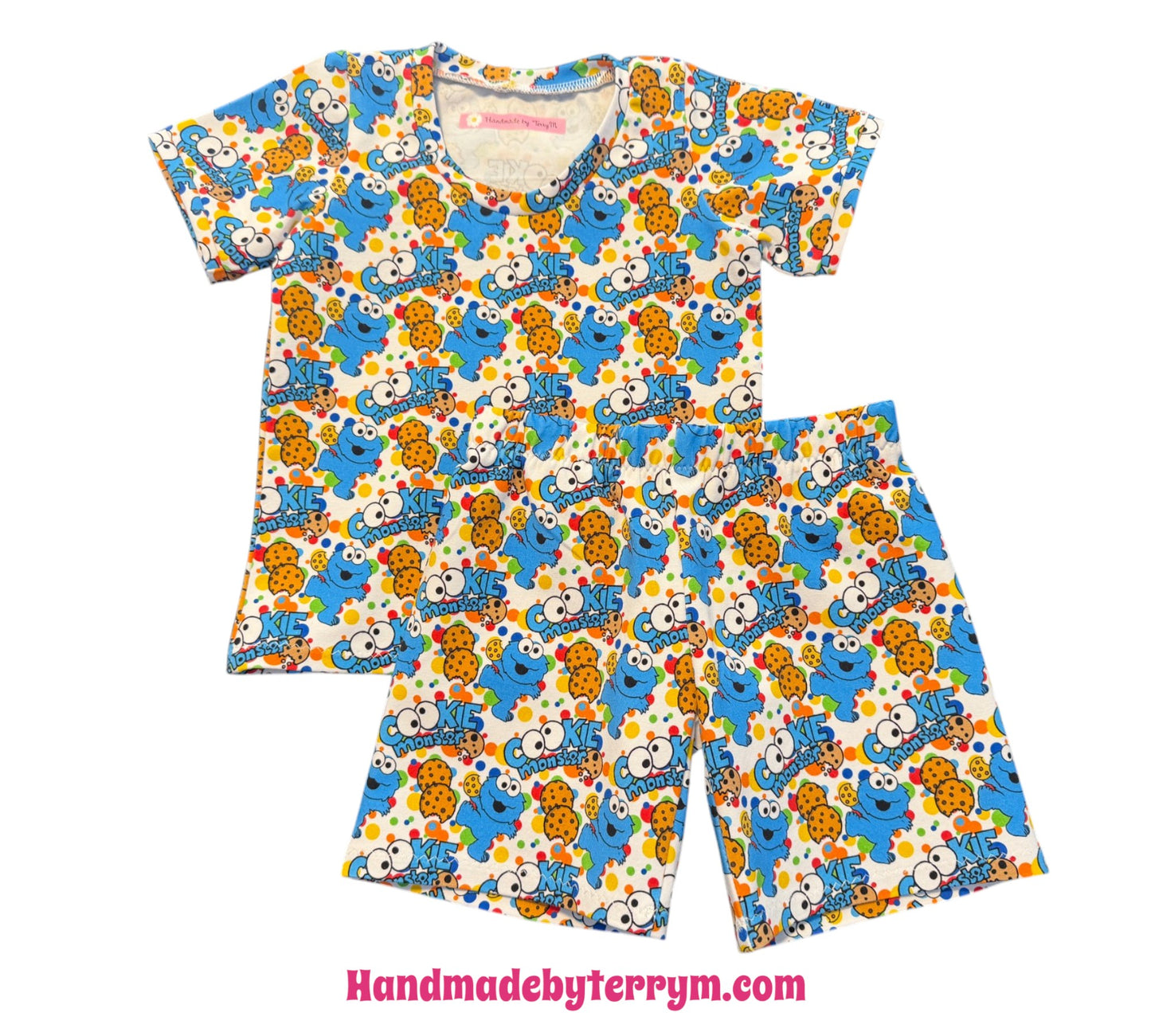 (1808) Cookie Fun T-Shirt & Shorts Set - Size 1