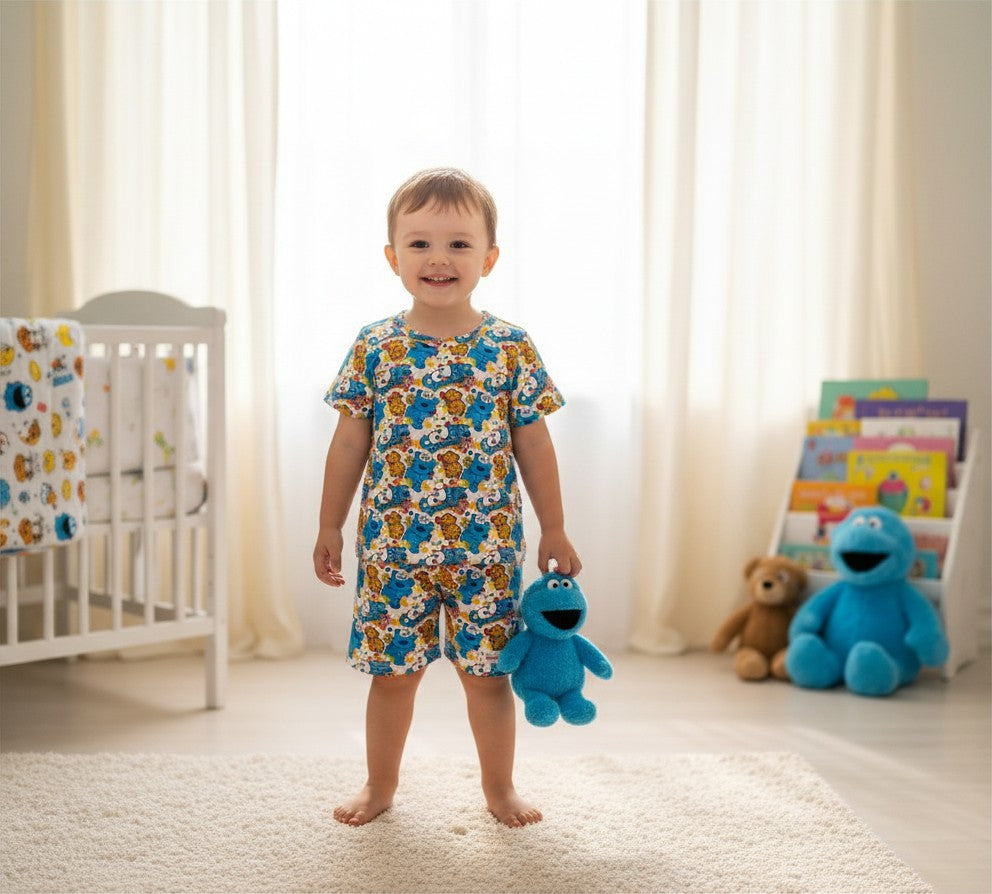 (1808) Cookie Fun T-Shirt & Shorts Set - Size 1