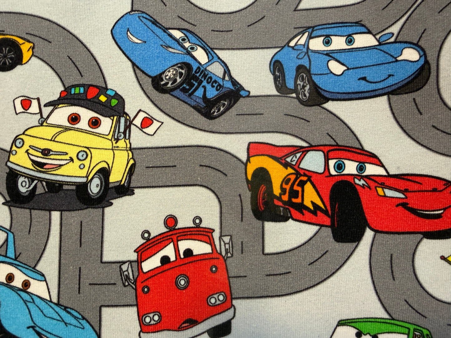 (1807) Colourful Car T‑Shirt &  Shorts Set – Size 1