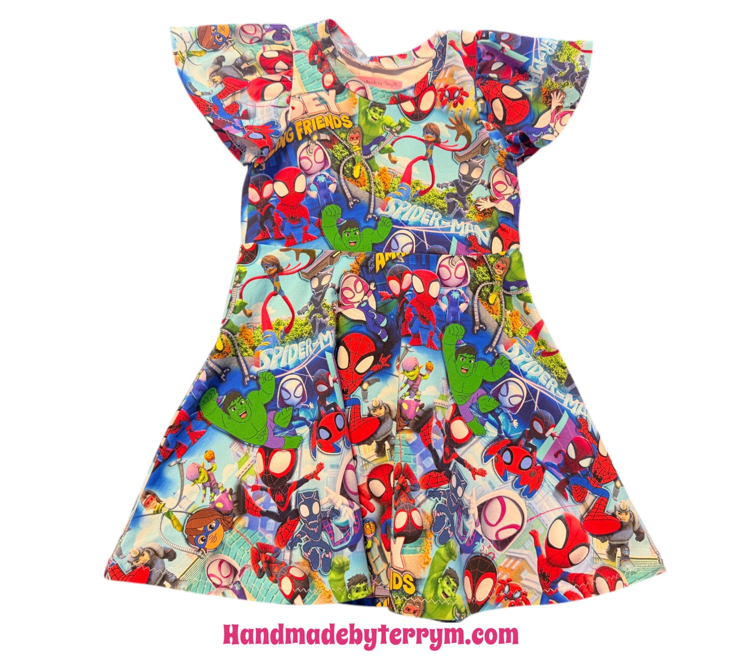 (1801) Hero Friends Flutter Dress - Size 3