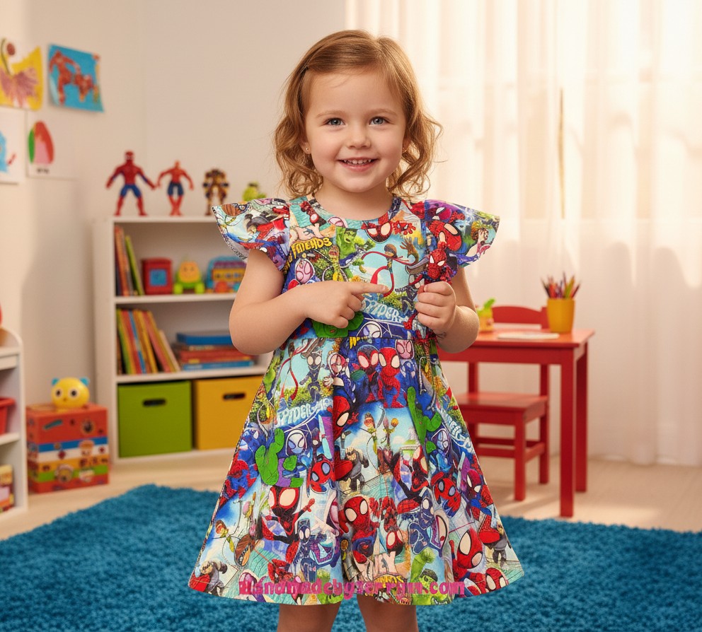 (1801) Hero Friends Flutter Dress - Size 3