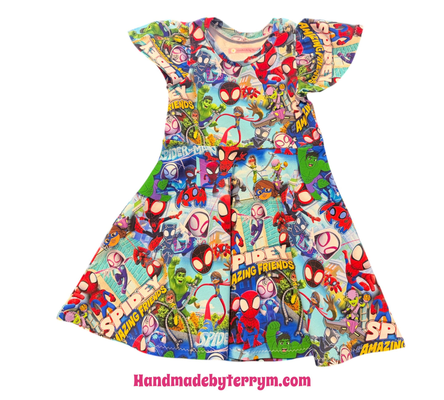 (1799) Hero Friends Flutter Dress - Size 4