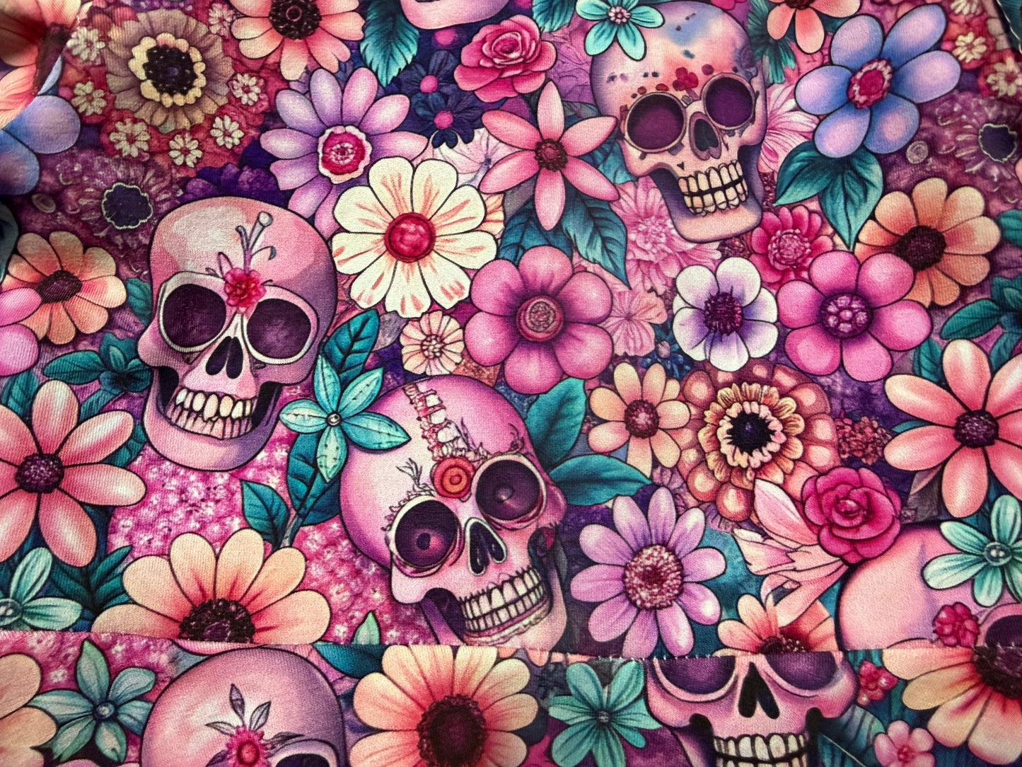 (1819) Floral Skulls Dress – Size 4