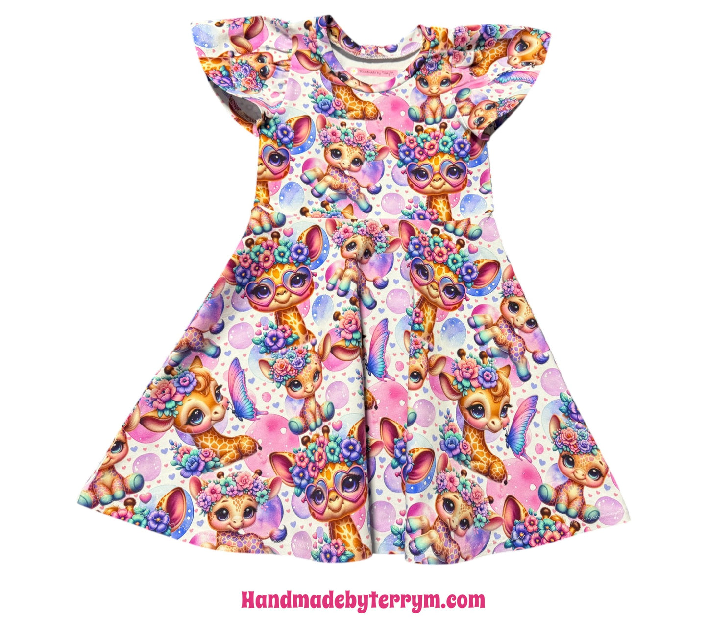 (1814) Animal Friends Flutter Dress – Size 4