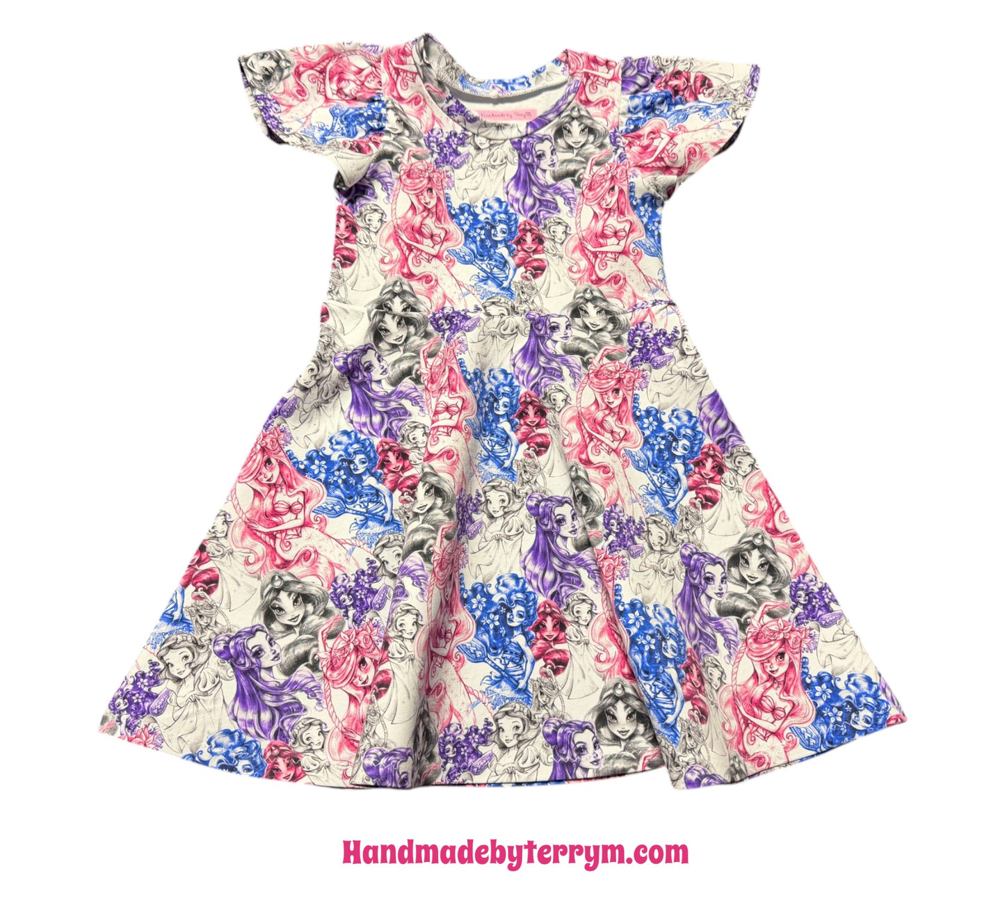 (1815) Illustrated Princess Dress – Size 4