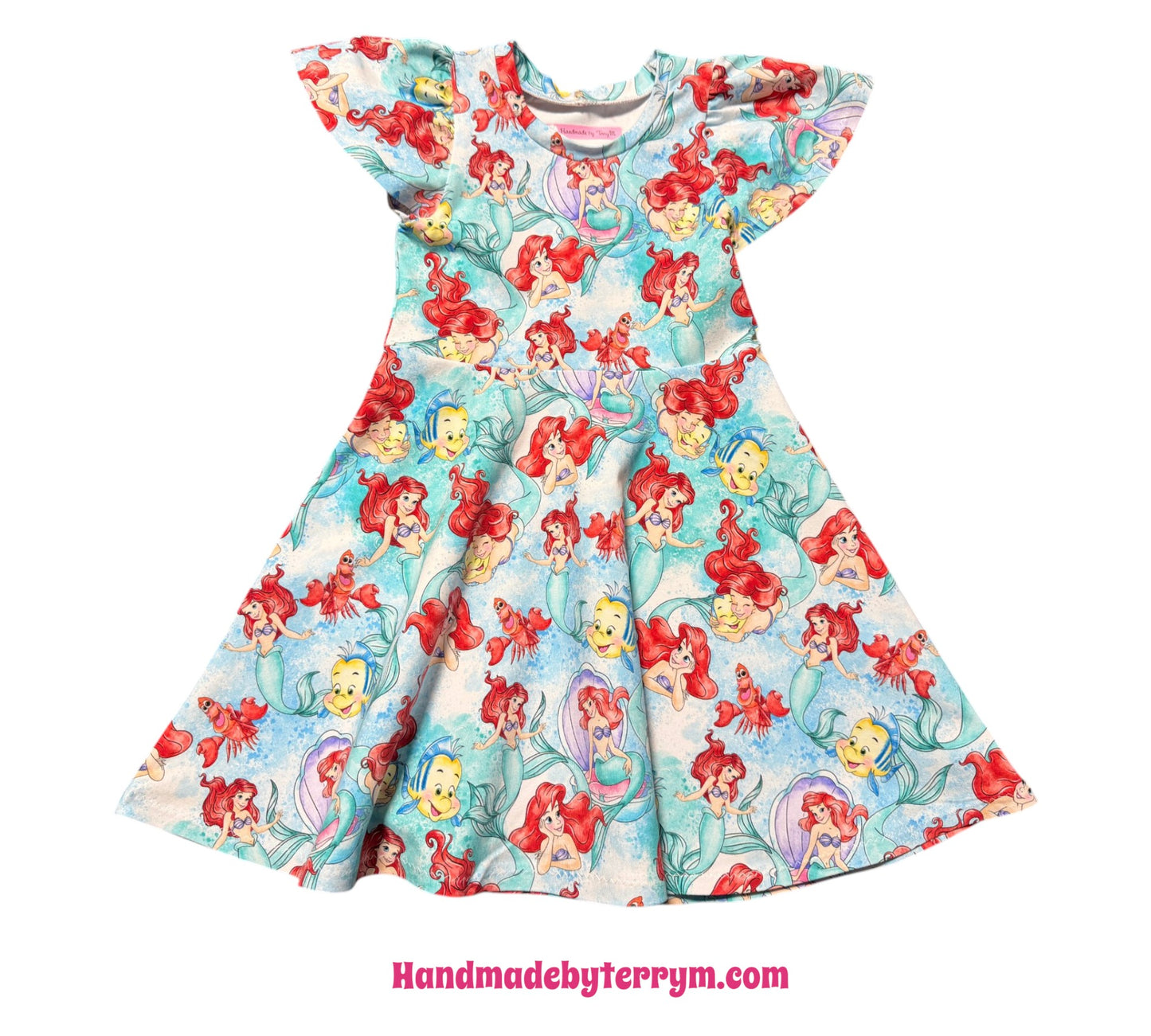 (1816) Ocean Friends Flutter Dress – Size 4