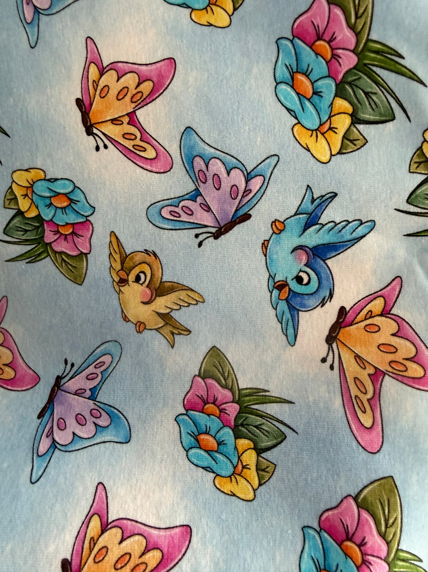 (1828) Birds, Butterflies & Flowers Dress – Size 1