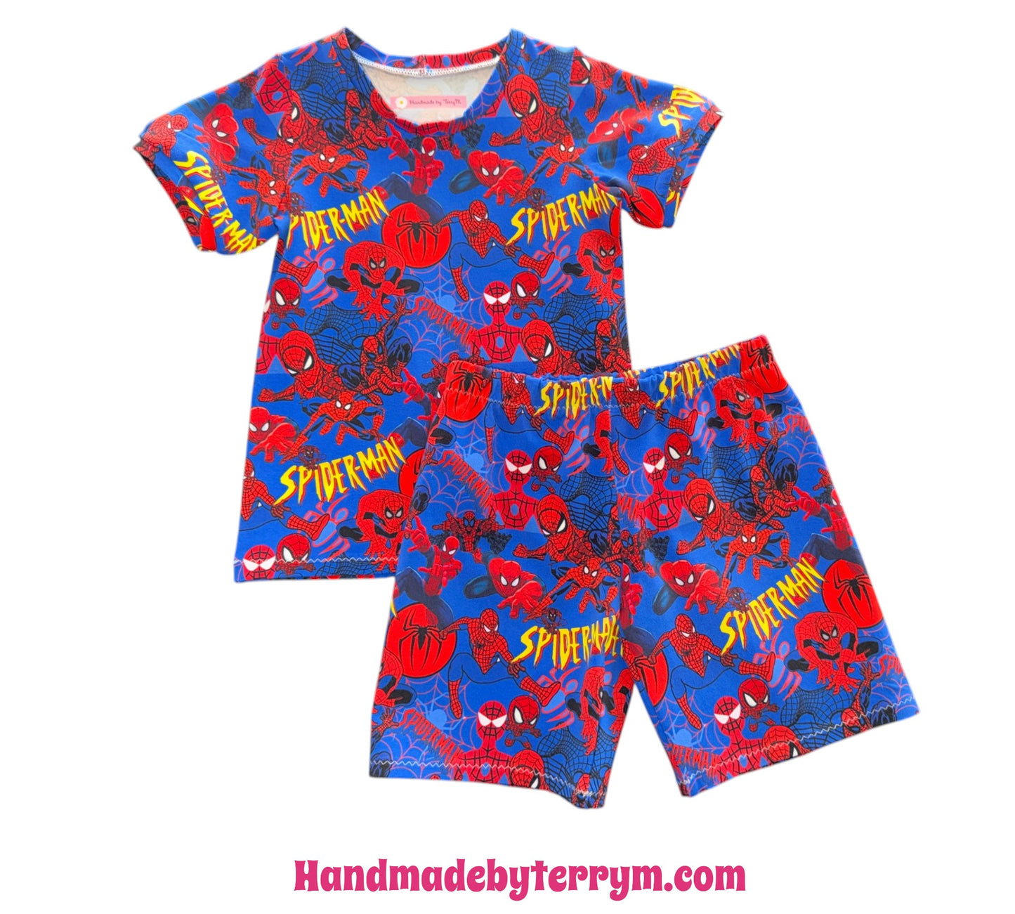 (1825) Spiderdude T-shirt & Shorts Set - Size 4