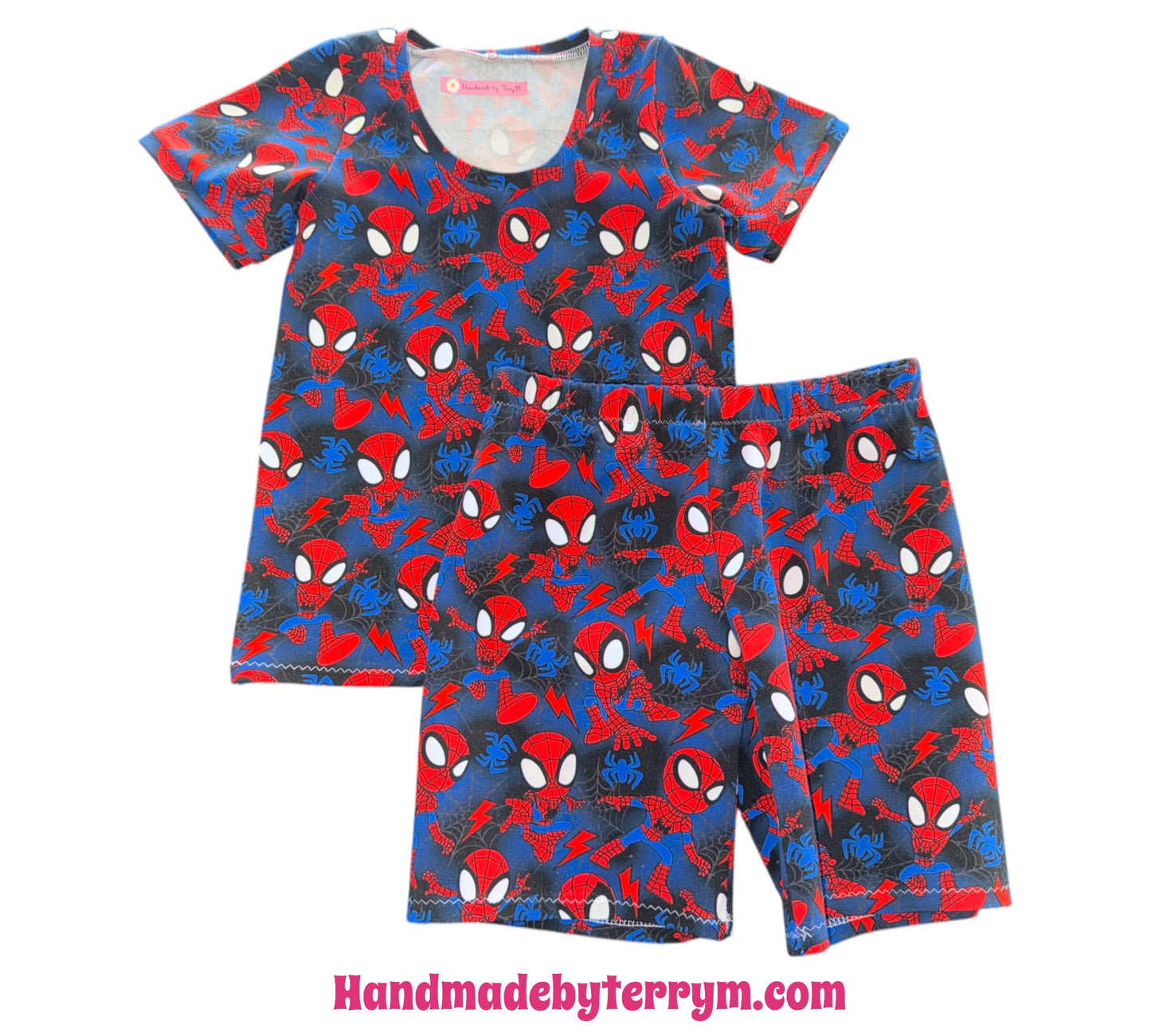 (1827) Spiderdude T-Shirt & Shorts Set - Size 5