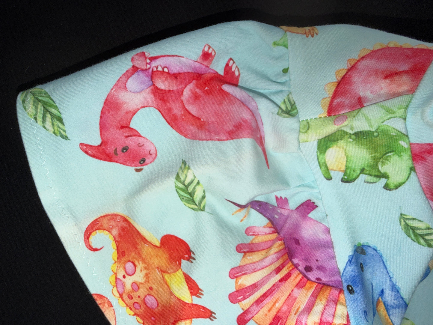 (0865) Dinosaur Dress (blue background) - Size 6