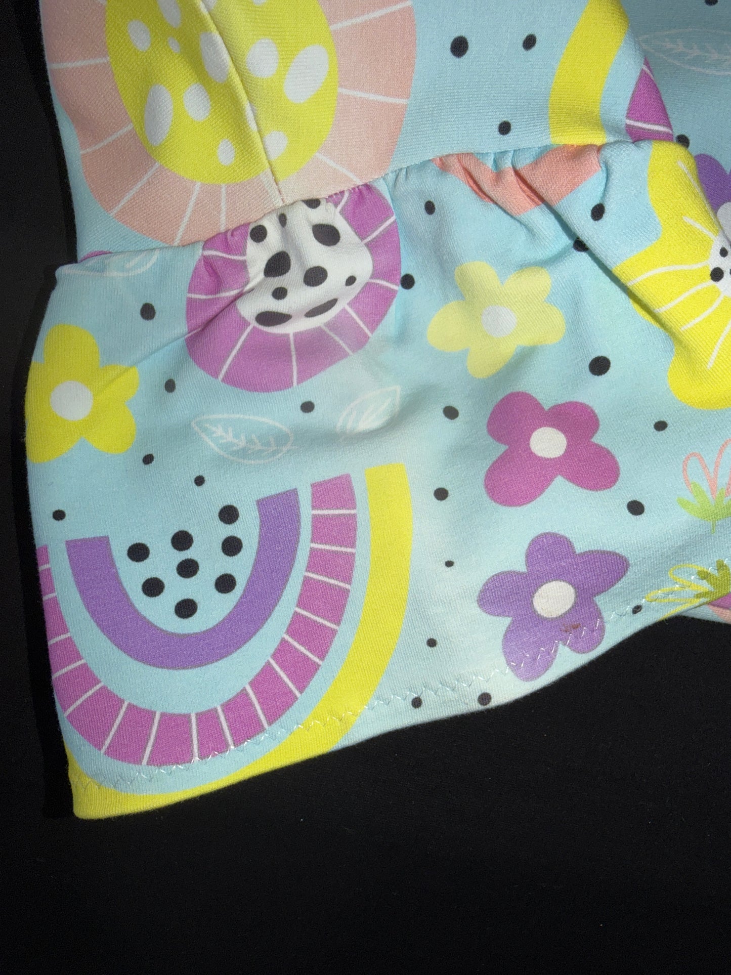 (0405) Rainbow & Flowers Dress - Size 7