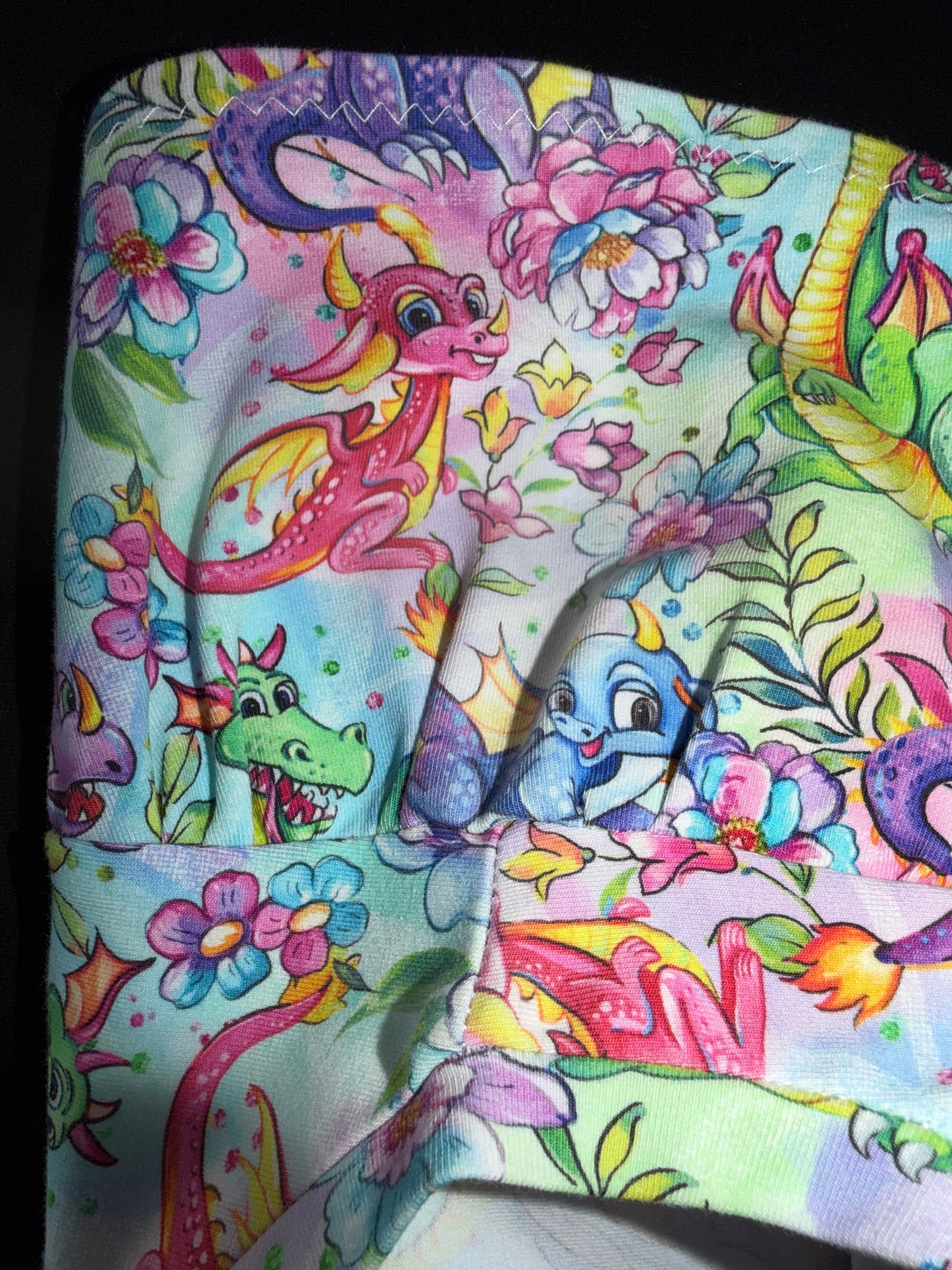 (0746) Colourful Dragon Dress - Size 2