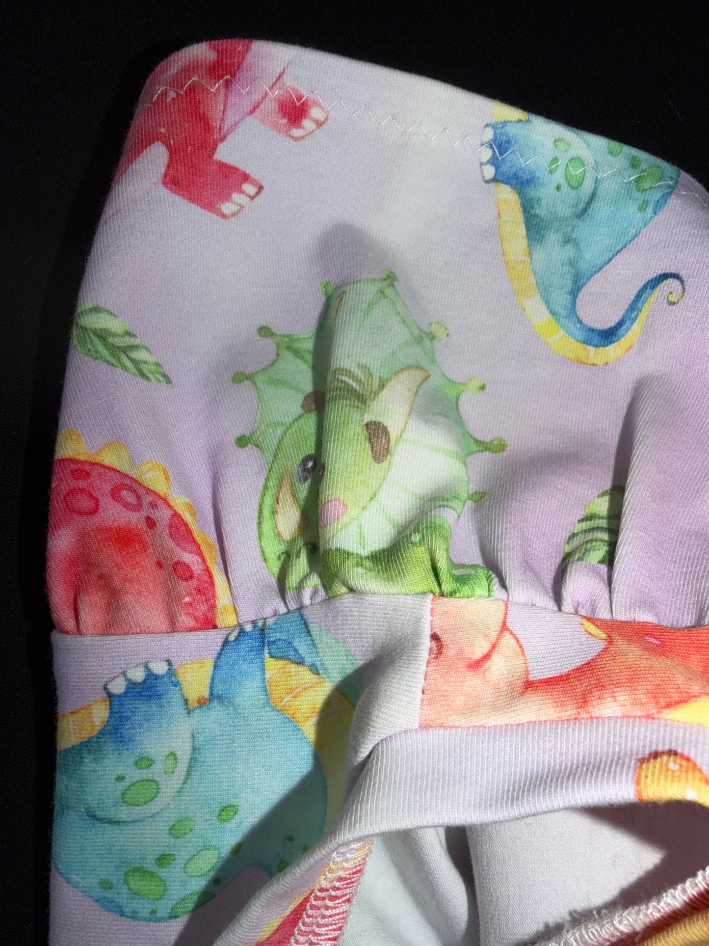 (0649) Colourful Dinosaurs (Lilac) Dress -  Size 1